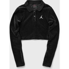 Fløjl T-shirts Jordan Langærmet Women-overdel velour sort