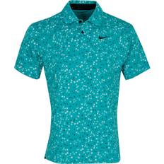 Sportswear Garment - Turquoise Polo Shirts Nike Men's Dri-FIT Tour Floral Teal