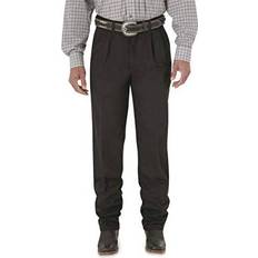 Wrangler Men Trousers Wrangler Men's Riata Pleated Relaxed Fit Casual Pants - Black