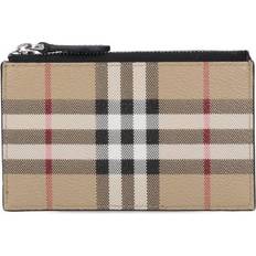 Card holder mens Burberry Mens Archive Beige Alwyn Check-print Faux-leather Card Holder