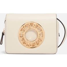 Karl Lagerfeld Disk Logo Leather Crossbody Bag