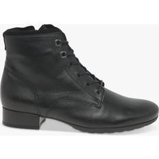 Women's Boat Womens Ankle Boots Black Lea/Sde