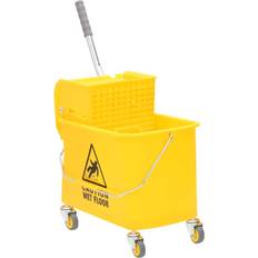 Yellow Buckets vidaXL 43 67 Mop Bucket Mop Cart with Wringer Wheels 36