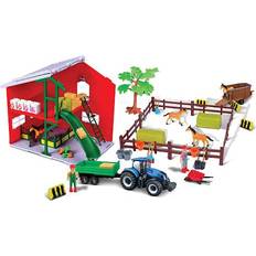 Farmland Playset Horse Stable With New Holland Tractor B18-31682