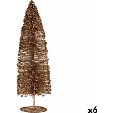 Guld Julepynt Gylden Paillet Figur 10 x 41 x 10 cm Set af 6 Julepynt