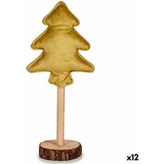 Guld - Træ Dekorationer Juletræ Polyester Gylden Træ 9,5 x 32 x 13 cm Sæt af 12 Julepynt