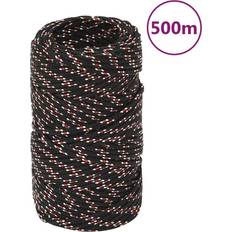 Tarp Frames & Boat Canopies vidaXL Boat Rope Black 2 mm 500 m Polypropylene Black and red