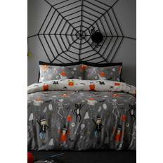 Bedlam Glow the Halloween Party Duvet Cover Grey