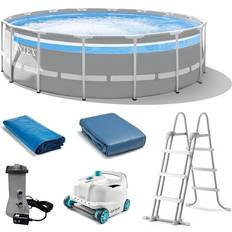 Pools Intex 26729EH 16ft x 48in Clearview Prism Above Ground Swimming Pool with Pump Grey