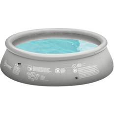 Paddling Pool OutSunny Family Inflatable Pool Round Paddling Pool Grey