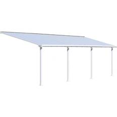 Attrezzature per tetti Bianco Pergola Addossata In Alluminio 3X9.2 m