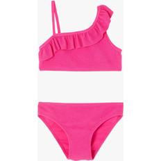 Pink Bikinis Children's Clothing Accessorize Angels Kids' Textured Ruffle Bikini, Pink