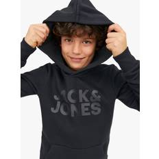 Günstig Hoodies Jack & Jones Logo Kapuzenpullover Schwarz