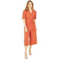 Orange Jumpsuits & Overalls Yumi Spot Print Retro Jumpsuit