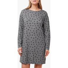 Effen kleur Nachthemden Triumph Endless Comfort Long Sleeve Nightdress - Donkergrijs