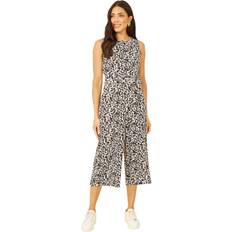 Brown - Women Jumpsuits & Overalls MELA Mela London Animal Print Sleeveless Culotte Jumpsuit, Cream