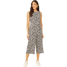 Brown - Women Jumpsuits & Overalls Mela London Animal Print Sleeveless Culotte Jumpsuit, Cream