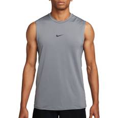 Men Tank Tops Nike Men's Pro Dri-FIT Slim Sleeveless Top in Grey, FB7924-084 Grey