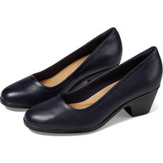 Clarks Women Heels & Pumps Clarks Emily Ruby Navy Leather High Heels Blue