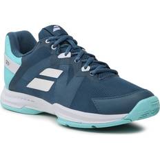 Turquoise - Women Racket Sport Shoes Babolat Womens SFX 3 All Court Tennis Shoes