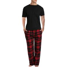 Men Pajamas SleepHero Men's Short Flannel Pajama Set Buffalo check Buffalo check