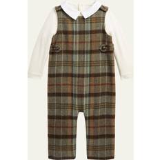 Boys - Green Jumpsuits Ralph Lauren Cotton Bodysuit & Tweed Overall Set Green Multi 12M