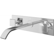 Double Handles Basin Faucets Vigo Titus (VG05002CH) Brushed Nickel