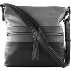 Streifen Handtaschen Tom Tailor ELLEN, Damen, Umhängetasche, L, Schwarz