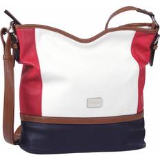 Plastica Borse Tom Tailor Borsa a tracolla 'Juna' navy marrone rosso bianco One Size