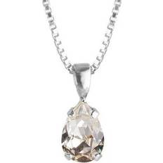 Petite Drop halsband crystal rhodium