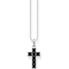 Thomas Sabo Halsband Kors Svarta Stenar