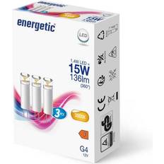 Nordlux Energetic G4 12V LED Light Bulb, 1.4W, 136 Lumens, Warm White 3000K 3 Pack