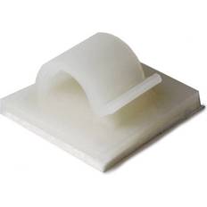 HellermannTyton RB8-PA66-NA Cable mount Self-adhesive 151-13606 Bundle diameter fixed=8 mm Ecru 100 pcs