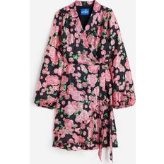 Cras Floral-Print Satin Dress 36/UK