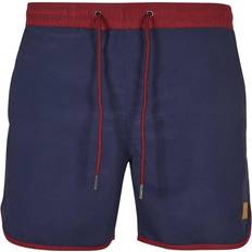 Swimming Trunks Urban Classics Retro Swim Shorts Men's - Burgundy/Midnight Navy