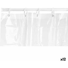 Plastic Shower Curtains Berilo Transparent PEVA Plastic Shower Curtain 180 x 180 cm