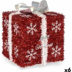 Cajas de almacenamiento Regalo Blanco Rojo Plateado Polipropileno Pet 20 x 23 x 20 cm (6 Unidades) Caja de almacenamiento