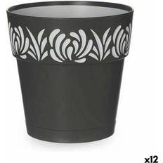 Stefanplast Självvattnande blomkruka Gaia Antracitgrå ∅15cm