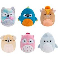 Mini squishmallows Squishville SQM0472-6er Pack Vorbild Squad, superweiche Mini-Squishmallows, 5cm Plüschfiguren