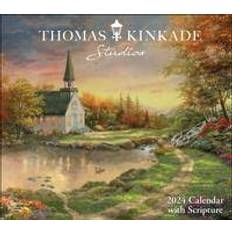 Libros 2024 Thomas Kinkade Studios, Deluxe Wall Calendar with Scripture