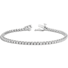 Aurate Classic Diamond Tennis Bracelet - Silver/Transparent