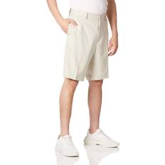 Beige - Golf Shorts Flat Front Waistband Golf Shorts - Silver Cloud Beige