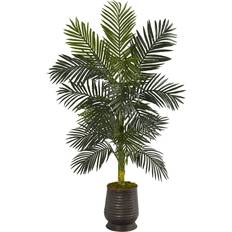 Artificial Plants Nearly Natural Faux Trees Green Green Golden Cane Palm Artificial Plant