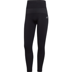 Adidas Strumpbyxor & Stay-ups adidas Aeroknit Winter Running Long Leggings - Black/Beam Orange