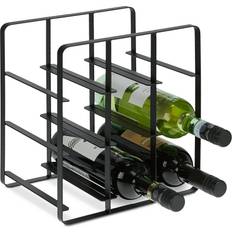 Stainless Steel Wine Racks Relaxdays Metal 30.5 x 27 x 20 cm Black Wine Rack