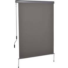 OutSunny Zonneschermen OutSunny Verticale Aluminium Luifel 140 x 250 cm Grijs