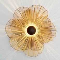 Wood Wall Lights Holländer Tremolo Large Flower - Gold Black-Brown Wall light