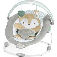 Transats Ingenuity InLighten Bouncer Baby Schaukel mit beleuchteter Spielzeugstange und abnehmbarerNackenrolle mit Fuychsmotiv Kitt ab Neugeborenenalter und älter