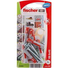 Visuitrustingen Fischer Nylon Plug Duopower 8x40 Schroef Voor Plankbevestiging 10st. Rood