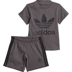 T-shirts Adidas Originals Boys Originals Short/T-Shirt Set Boys' Toddler Grey/Black 4T